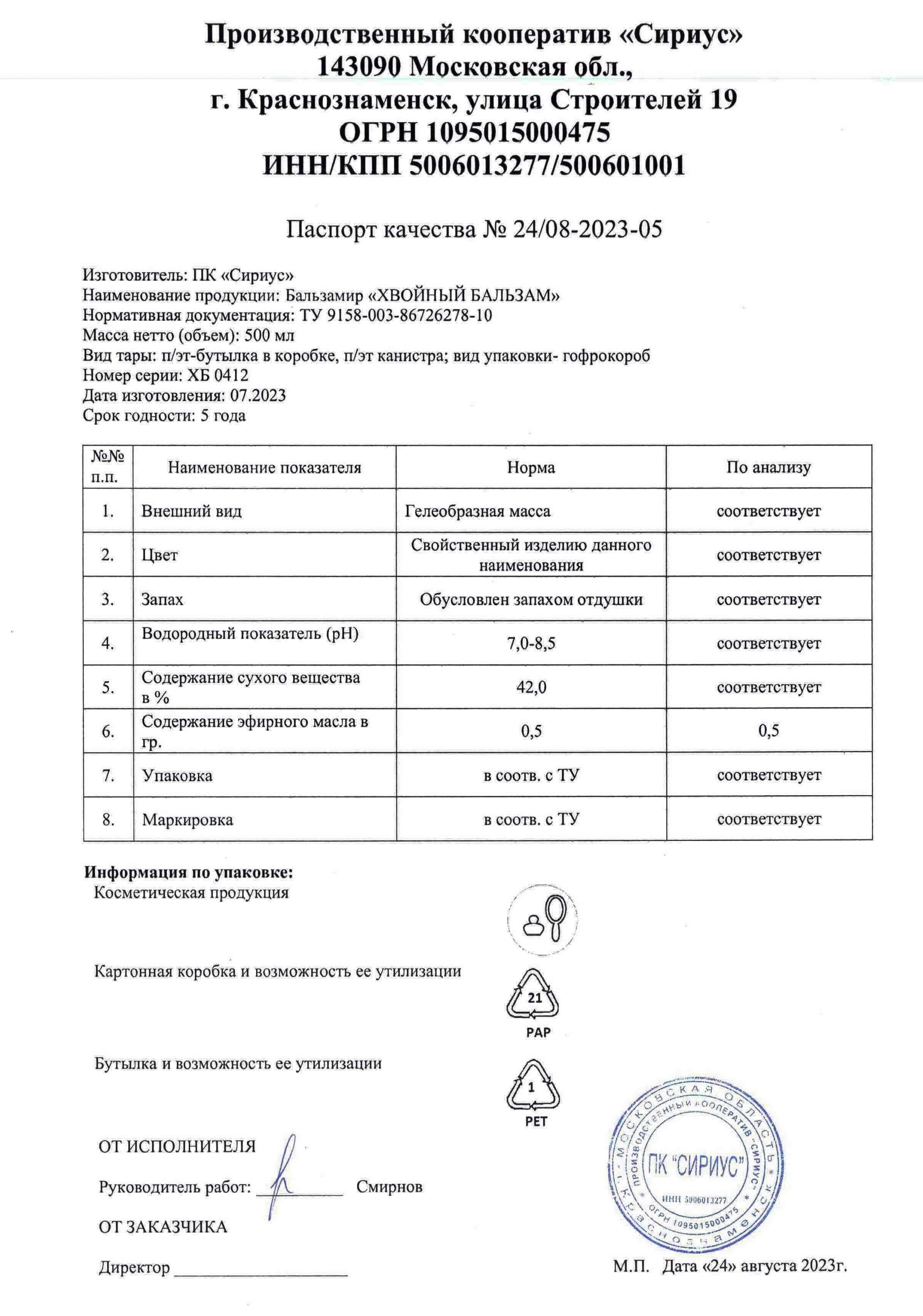 Паспорт №072023